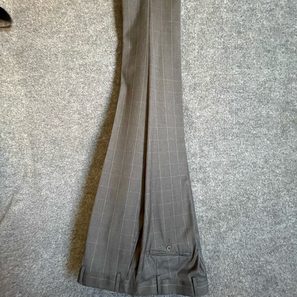 Kirkland Signature subtle Plaid Gray Dress Pants Straight Leg